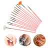 31Pcs Nail Art Brushes Set, Professional Nail Art Brush Dotting Tools Kit, Nail Dust Brush Nail Painting Brush Striping Nail Liner Brush Nail Dotting Pen for DIY Nail Art Designs