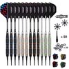 Darts Plastic Tip - Professional Soft Tip Darts Set for Electronic Dartboard 12 Pcs 18 Grams with 50 Extra Tips 24 Flights 2 Flight Protctors and Tool Kit Gift Darts (New)