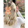 6PCS Thanksgiving Hair Bows for Women Fall Maple Leaf Turkey Hair Bow Clips Long Tail Orange Brown Bows Autumn Fall Accessories Thanksgiving Outfits Party Favors Holiday Gifts (Pattern A)