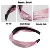 VOCOSTE Velvet Knotted Headband, Velvet Padded Headbands for Women, Fashion Wide Headbands, Pink Velvet Headbands, Non-slip Soft Head Bands Headwear Hairband, Hair Accessories for Women