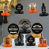 Whiskey pattern Birthday Party Decorations for MenTable Centerpiece Whiskey Honeycomb Table Toppers for 30th 40th 50th 60th 70th 80th Birthday decorations