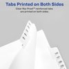 Avery Legal Exhibit Binder Dividers, Preprinted 76-100 Tab, Side Tabs, Unpunched Letter Size, 1 Set Collated, 4 Sets per Pack (01704)