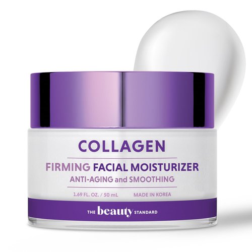 The Beauty Standard Collagen Daily Face Moisturizer - Long-lasting Hydration & Moisture, Anti-aging, Skin Firming Day Cream - Cruelty Free Korean Skin Care For All Skin Types - 1.69 Fl. oz