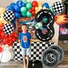 Race Car Balloons Race Car Birthday Party Supplies Tire Wheel Balloons Birthday Party Supplies Foil Number 3 Checkered Tire Balloon Arch Garland Kit Cars Wheels Party Favors Decorations