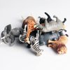 12 PCS Realistic Small Wild Animal Figures, Plastic Safari Animal Figurines Educational Science Project Model Playset with Tiger Lion Giraffe Orangutan Zebra Bear Buffalo Elephant Rhinoceros Hippo