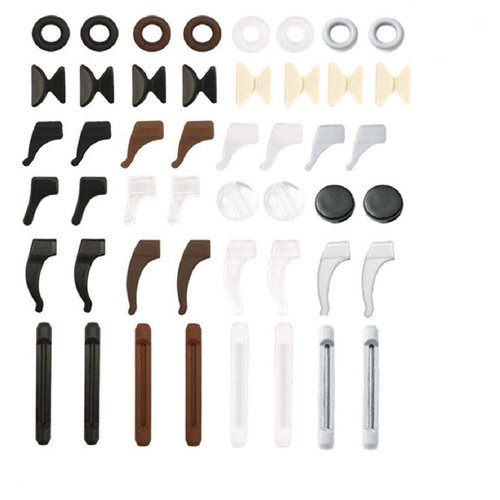 24 Pairs Eyeglass Retainer, Multicolor Eyeglass Grips, Silicone Anti-Slip Eyeglass Holder, Eyeglass Ear Hook Eyeglass Temple Tips, Silicone Nose Pads, Round Eyeglass Retainers for Sports Running