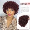 Quantum Love Short Curly Human Hair Wigs for Black Women 6 Inches Afro Kinky Curly Brazilian Virgin Human Hair Short Pixie Cut Wigs 99J