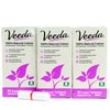 Veeda 100% Natural Cotton Applicator Free Super Tampons, Chlorine and Toxin Free, Unscented, 3 Packs of 32 Count Each