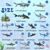15 Pcs Shark Toys Plastic Assorted Ocean Animal Shark Figurine Realistic Shark Bath Toys Sea Creature Toys Shark Figures Marine Animal Figurines for Kids Birthday Party Favor Cake Topper Cognitive Toy