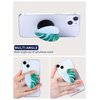 8 Pcs Tropical Leaves Phone Holder Green Plant Cell Phone Grip Holder Monstera Philodendron Anthurium Phone Sockets Cute Phone Finger Collapsible Expanding Kickstand Holder for Smartphone and Tablets