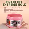 Braiding Gel Extra Hold 8.8 oz -Great For Braids,Twist, Locs & Smooth Edges - Braiding Gel Contains Rosemary Hair Growth Oil for Frizz Control, High Shine, Edge Control(Watermelon Flavour)