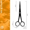 MTM PRO Professional Hair Cutting Scissors 6", Barber Scissors to Cut Hair, Hair Shears for Hair Cutting, Premium Stainless Steel Barber Shears for Men & Women, Kids, Adults, & Pets (Black, 6")