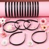 Hotop 100 Pcs Plastic Headbands Bulk 1 Inch Wide Craft No Teeth Plain Headbands DIY Hair Band Accessories for Girls Women (Black,1/2 Inch Wide)