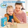 HONGDDY LED Busy Board, Wooden Sensory Toys for Toddler, Montessori Music Toy for Airplane, Travel Activity Educational Learning Toy, Busy Light Switch Autism Toys, Birthday Boys Girls Gifts