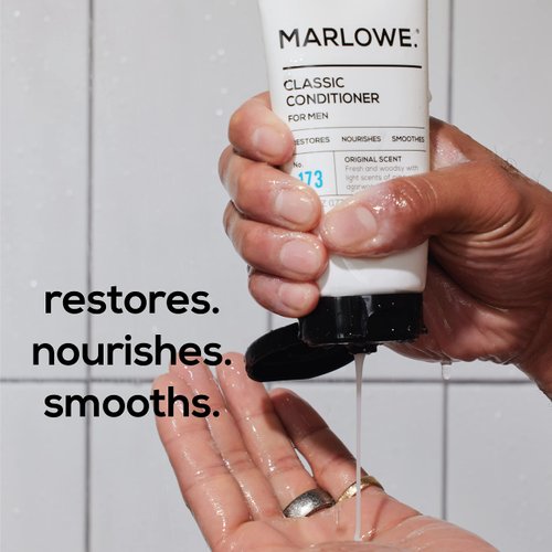 MARLOWE. No.173 Classic Mens Conditioner, Restores, Nourishes and Smooths Hair with Moisturizing Argan & Coconut Oil, Original Fresh & Woodsy Scent, All Hair Types, Paraben & Phthalate Free, 8 Fl Oz