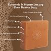 Turmeric & Honey Luxury Handmade Bar Soap for Face & Body. Gentle Cleansing, Soothing, Moisturizing & Nourishing - Shea Butter & Natural Oils. Cold Process. Vegan. For All Skin Types.5.0 Oz.