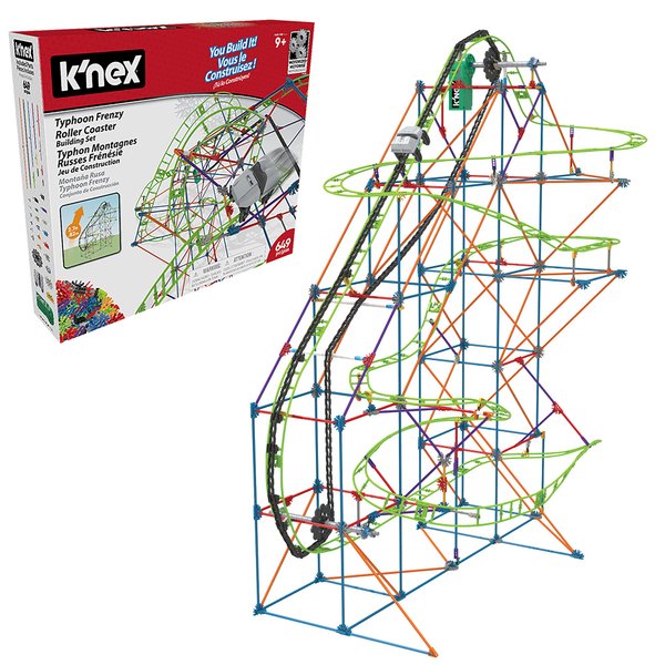 K'Nex 51438 TYPHOON FRENZY ROLLER COASTER BUILDING SET Building Kit , Gray