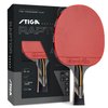 STIGA Carbon Fiber Ping Pong Paddle - 2mm Sponge, Flared Handle - Performance Table Tennis Racket, Black