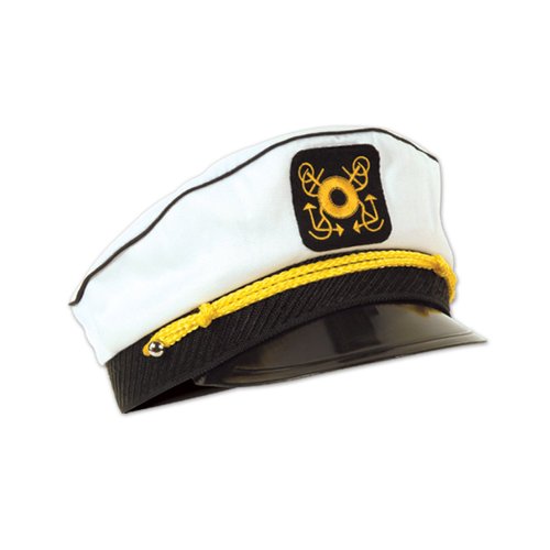 Beistle Yacht Captain’s Cap – One Size Fits Most, Halloween Costume Dress Up, Boat Captain’s Hat, Boat Accessories, Novelty Hat, Costume Hat, Nautical Themed Party Supplies