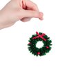 10 Pieces Mini Artificial Christmas Wreaths Ornaments, Dollhouse Miniature Christmas Wreath Doll House Mini Xmas Wreath for Dollhouse Door Windows Christmas Tree Decoration (2 Styles)