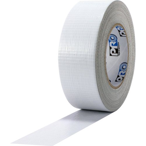 ProTapes Pro Duct 110 PE-Coated Cloth General Purpose Duct Tape, 60 yds Length x 3" Width, White (Pack of 1)