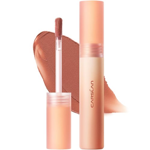CARSLAN Velvet Matte Lipstick, High Pigment Lip Mud, Longwear, Lightweight, Smooth, Moisturizing Lipstick with Vitamin E, Hyaluronic Acid, GM03