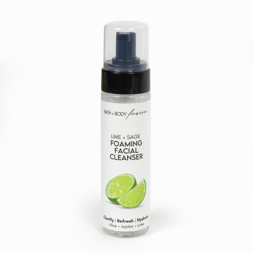 Bath & Body Fusion Lime + Sage Foaming Facial Cleanser, 8 Fl Oz (Pack of 1)