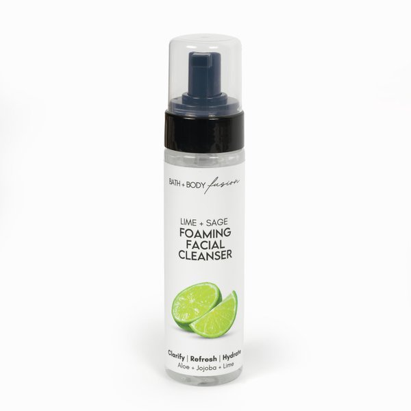 Bath & Body Fusion Lime + Sage Foaming Facial Cleanser, 8 Fl Oz (Pack of 1)