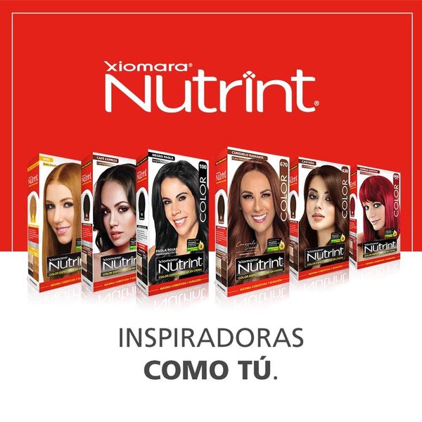Xiomara Nutrint Hair Color Cream 100 Ebony Black/Tinte Negro Ebano 100