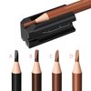 4-in-1 Plastic Duckbill-Shape Eyebrow Pencil Shaper - Eye Makeup Shaping Tool for Waterproof Peel Off Brow Pencils - Compact Cosmetic Shaper for Beginners & Professional