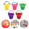 Toyvian Sand Toys 10pcs Plastic Buckets 2.5cm/1inches Mini Plastic Beach Pail Beach Toy Sandbox Buckets Toys for Doll Water Buckets Handmade Small Buckets Model Beach Toys