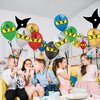 Ninja Superhero 12" Birthday Balloons 30 Pcs | All Ninja Balloons Colors | Premium Latex Ninja Sets Party Supplies Decorations by Vision E.D.
