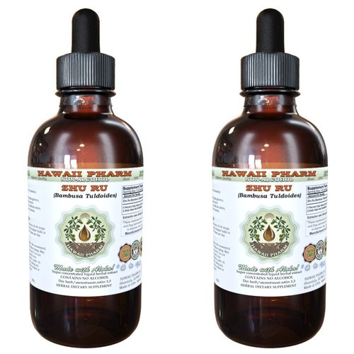 Hawaii Pharm Zhu Ru Alcohol-Free Liquid Extract, Zhu Ru, Bamboo (Bambusa Tuldoides) Shavings Glycerite Natural Herbal Supplement, USA 2x2 fl.oz