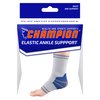CHAMPION Elastic Ankle Support Compression Sleeve, Gray, Small