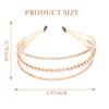 YISSION 1PC Rhinestone Headband for Women Girls Non Slip Gold Head Bands Jeweled Hairband Sparkly Crystal Headbands for Wedding Bridal Headpiece Hair Accessories for Women Girls