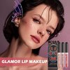 XINGXYUEL 3PCS Matte Glitter Lipstick Shimmer Lip Gloss Set Lip Stain Nude Pink Liquid Lipstick Long Lasting Waterproof Diamond Sparkly Lip Stick Kit for Christmas Halloween Goth Lip Makeup Gift-Set A