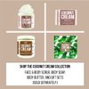 Mojo Spa Coconut Cream Face & Body Scrub | Coconut, Vanilla Scent | Moisturizing Sugar Based Exfoliator | 10 oz