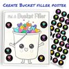 Joyful Artistry Bucket Filler Stickers for Teachers, 150 Pcs of Motivational Stickers for Bucket Filler Reward jar, Bucket Filler Pocket Chart, Bucket Filler Bulletin Board, Bucket Filler Poster