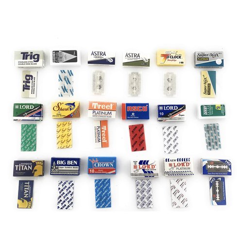 G.B.S Styptic Powder Jar for Nicks and Cuts Stops Bleeding Instantly Relief Face Neck Soothes Skin and Pore After Shave, Pack of 18 Double Edge Safety Razor Blades DE Blade Refills