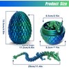 Executive Desk Toys Easter Egg, 3D Printed Dragon, 3D Dragon Eggs with Dragon Inside, Dragon Toy Dragon Egg Fidget Toy, Fidget Toys for Autism/ADHD (Laser Green)