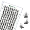 Lash Clusters 96pcs Individual Lashes D Curl 18mm Eyelash Clusters KEYYOU Volume Wispy Lash Extension Soft&Comfortable Easy DIY at Home(Y15,D-18mm)