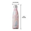 S'well Stainless Steel Water Bottle, 17oz, Geode Rose, Triple Layered Vacuum Insulated Containers Keeps Drinks Cold for 36 Hours and Hot for 18, BPA Free, Perfect for On the Go