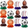 12pcs Sports Themed Birthday Party Decorations Sports Table Honeycomb Centerpieces Baseball Soccer Football Basketball Table Centerpieces Sports Themed Table Toppers Birthday Party Supplies for Boys