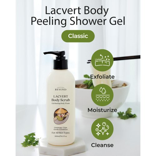 Christmas Gifts BEYOND Lacvert Body Scrub Peeling Gel (Original, 10.1fl oz) - Body Wash & Shower Gel for Gentle Exfoliation & Home Spa. Korean Daily Skin Care. Gommage-Type for Smooth,