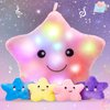 WEWILL 13-Inch Musical Star Plush Toy with LED Lights and 4 Mini Stars | Soothing Star Plush Pillow | Light Up Star with Baby Stars and Music | Ideal Gift for Kids