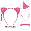 COCIDE 10Pcs Cat Ears Headbands Glitter Taylor Party Decorations Headbands for Girls Gabby Party Favors Kitty Birthday Supplies for Women Halloween Hair Accessories Hair Hoops Costume