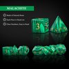 UDIXI Malachite Stone Dice Set D&D 7PCS Gemstone Dice Polyhedral DND Dice with Gift Case for Dungeons and Dragons Role Playing Games MTG Tabletop Games