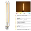 TopLeder E26 LED Bulb 60 Watt Tubular, Soft White 2700k Edison Bulb 6 Pack, 6W 650LM, Dimmable T10 Led Bulb, E26 Medium Base, 7.28 Inch Long Light Bulbs for Pendant Lights, Lamps, Outdoor Light