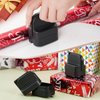 2Pcs Wrapping Paper Cutter, Gift Wrap Cutter with 2 Replaceable Blade 4 Wheels Compact Christmas Gift Wrapping Paper Roll Cutter Tool Black