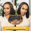 Bob Wigs Human Hair 13x4 Hd Lace Front Wigs Human Hair Pre Plucked 180 Density Short Bob Wig Lace Frontal Wig Glueless Wig Brazilian Virgin Human Hair for Women with Baby Hair Natural Black 14 Inch